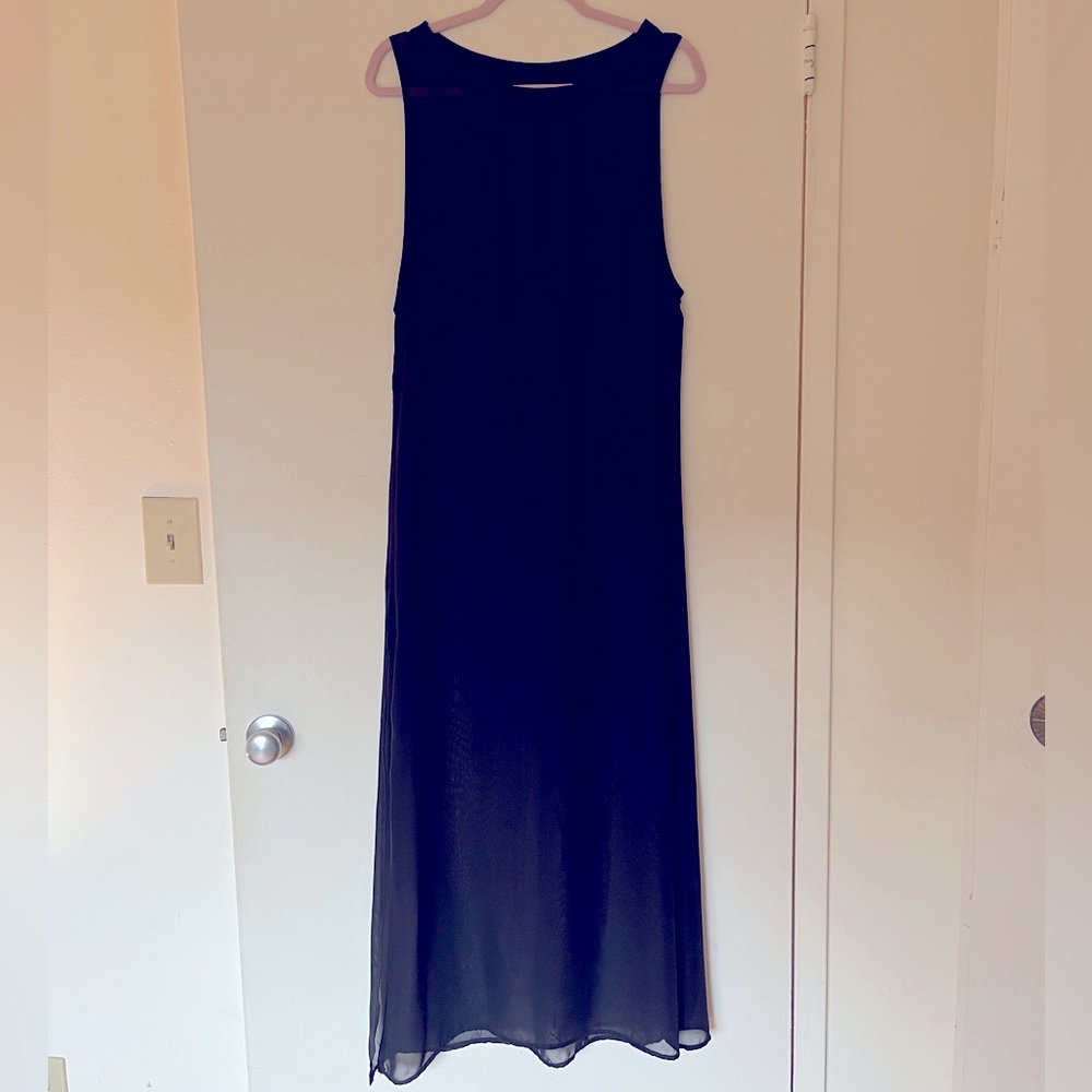Long semi-sheer dress